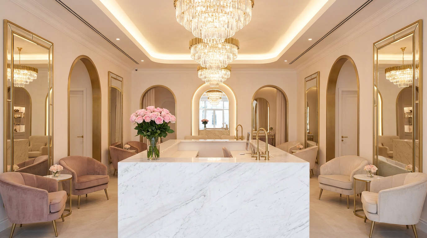 Luxurious beauty salon interior